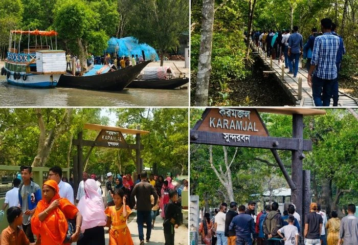 সুন্দরবনে তিন মাস পর পর্যটকের ঢল, নিষেধাজ্ঞা শেষে করমজলে প্রাণচাঞ্চল্য